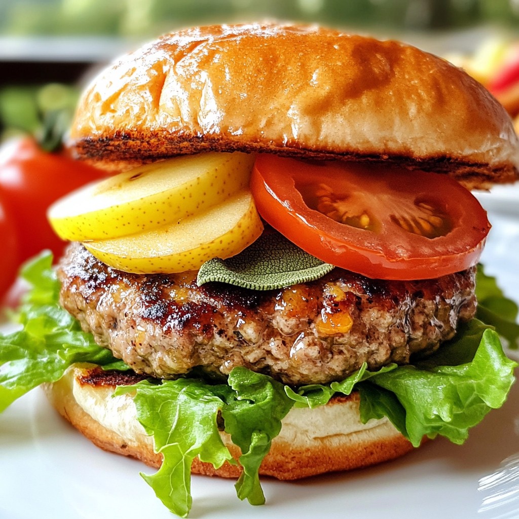 Apple Sage Turkey Burgers Flavorful and Healthy Meal