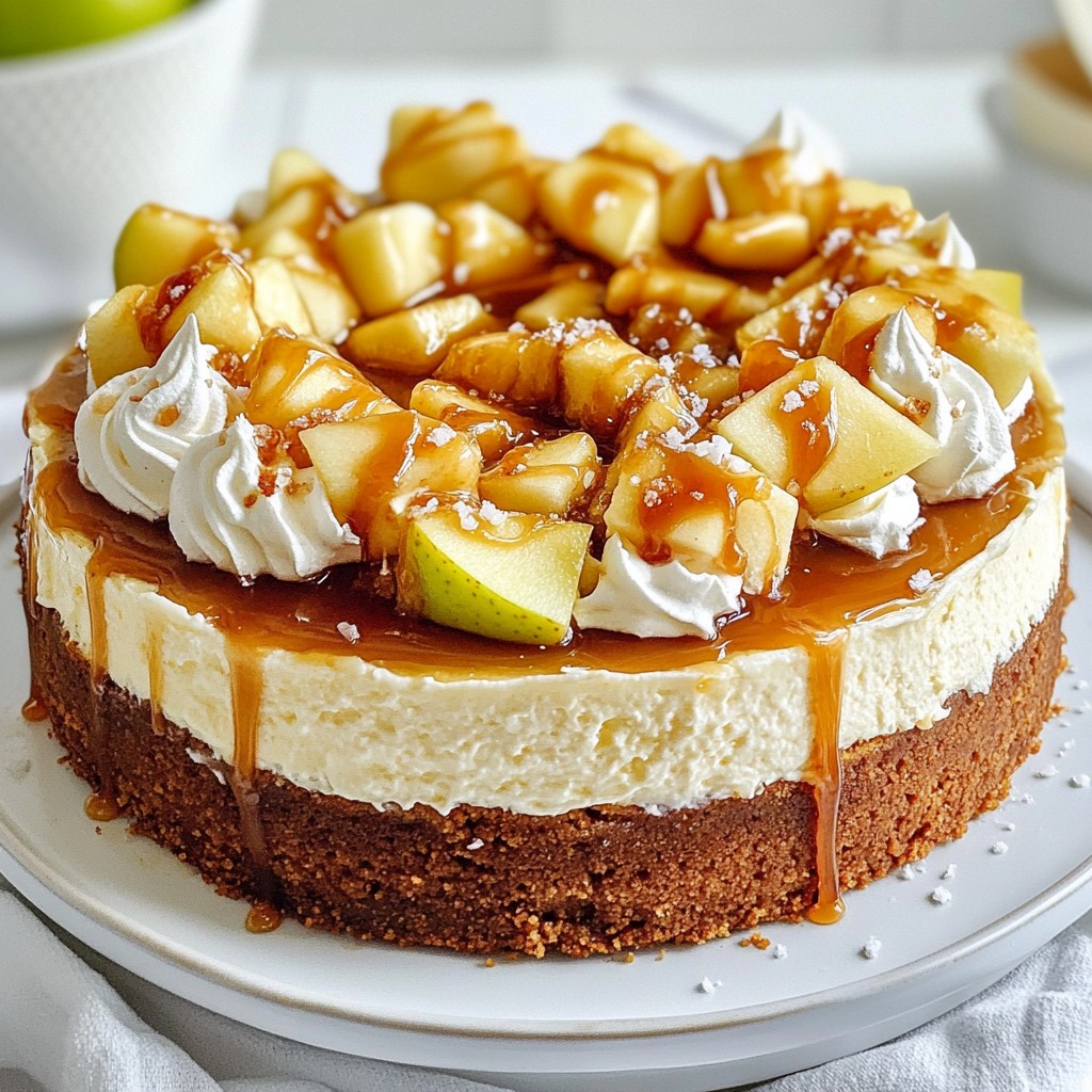 Salted Caramel Apple Cheesecake Delightful Recipe