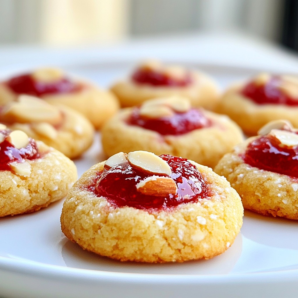 Raspberry Almond Thumbprint Cookies Delightful Treat
