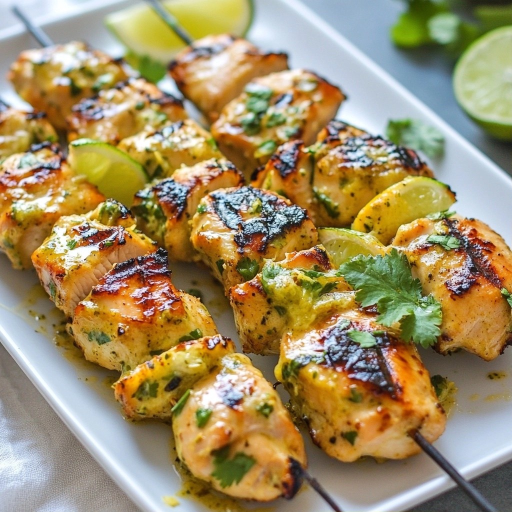 Grilled Coconut Lime Chicken Skewers Tasty Delight