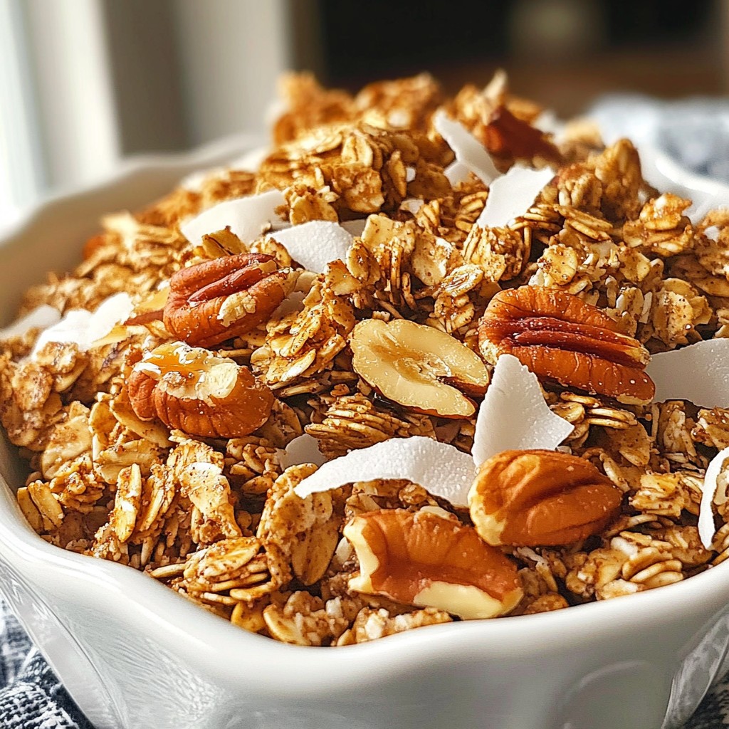 Savory Maple Pecan Granola Crunchy and Healthy Treat