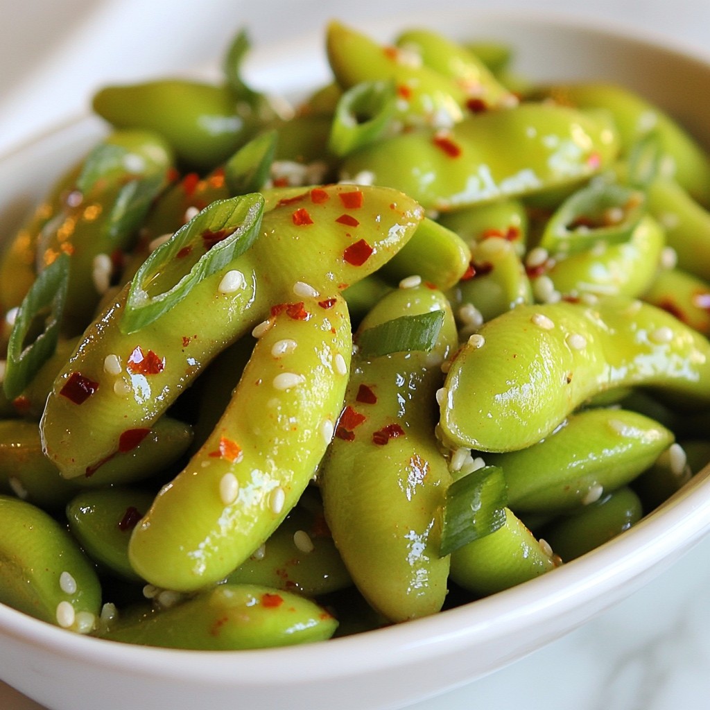 Spicy Garlic Edamame Flavorful and Easy Snack Recipe
