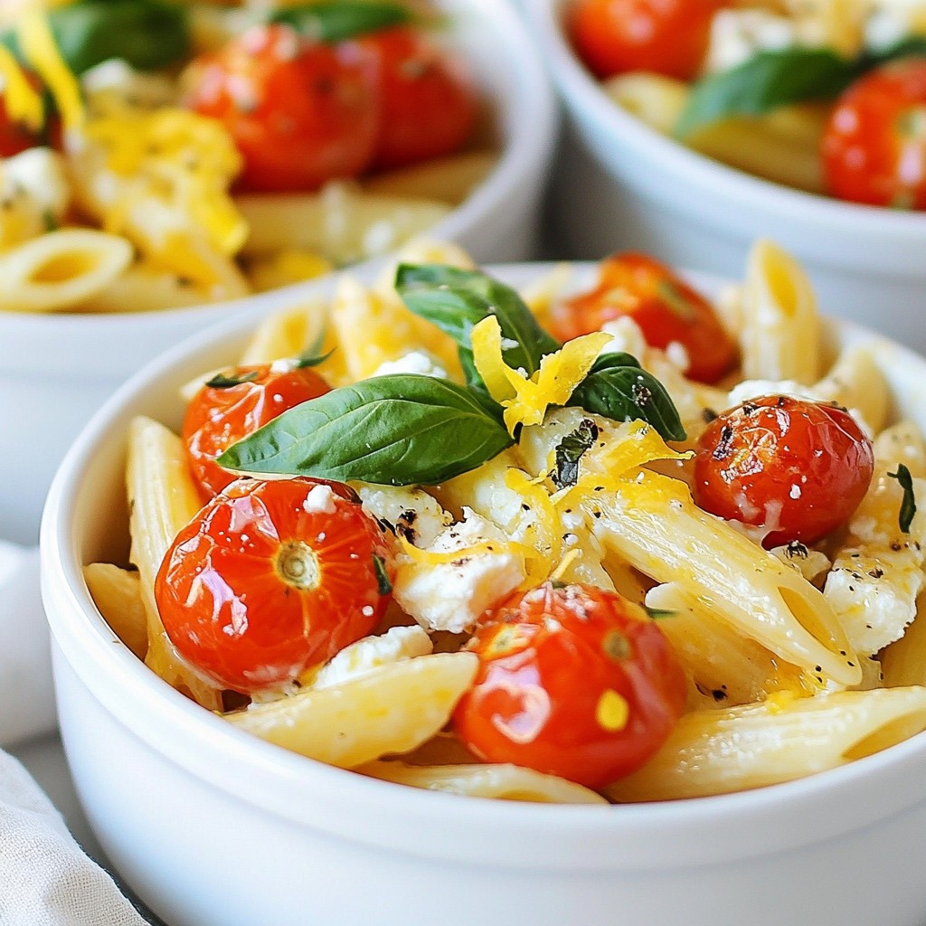 Baked Feta Pasta with Cherry Tomatoes Easy Recipe