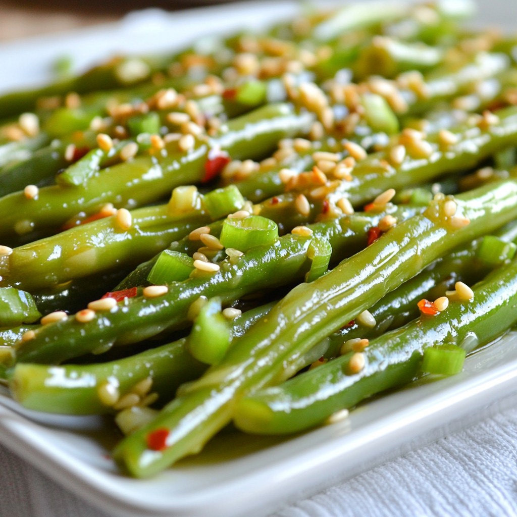 Grilled Sesame Garlic Green Beans Simple and Tasty