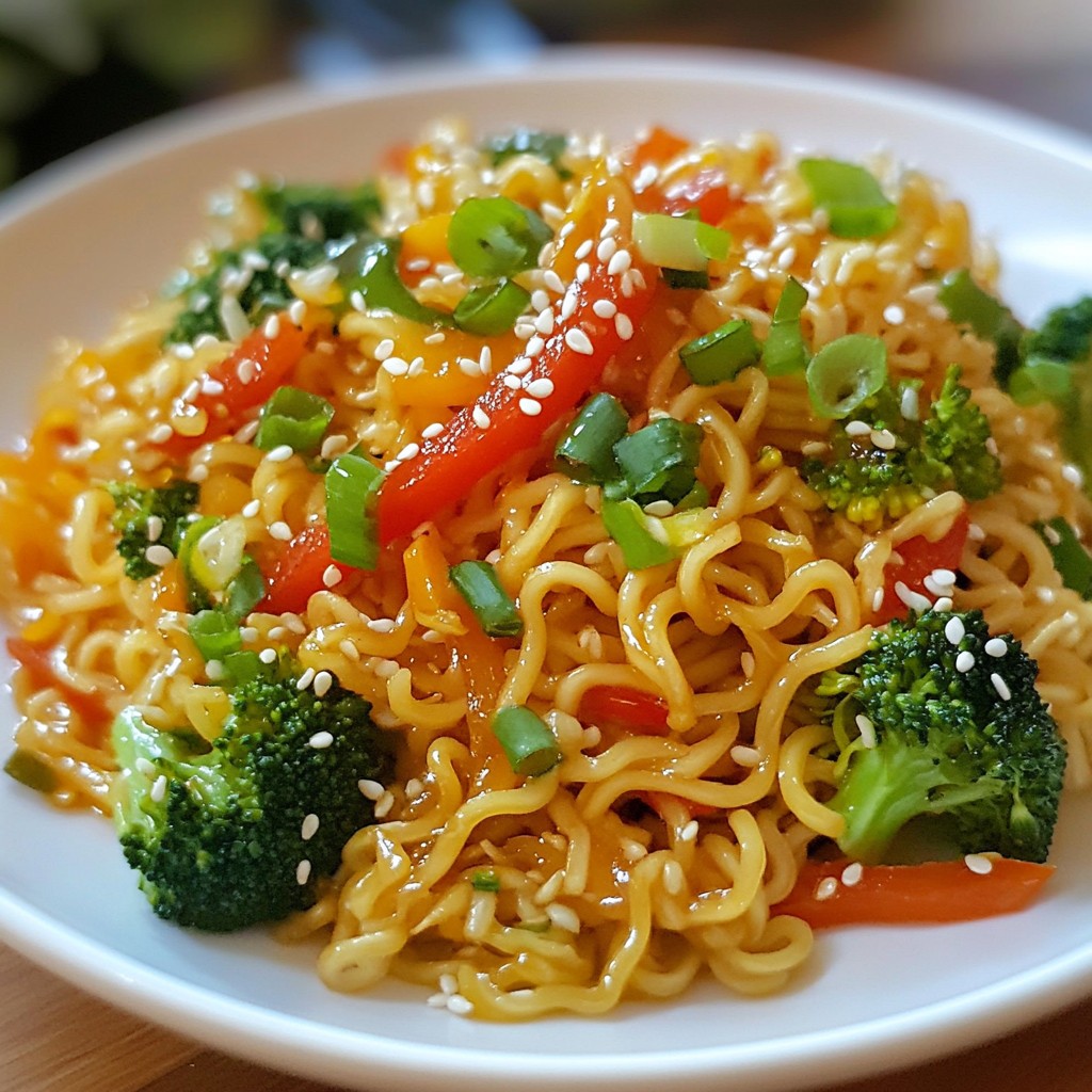 Spicy Ramen Noodle Stir Fry Quick and Tasty Dish