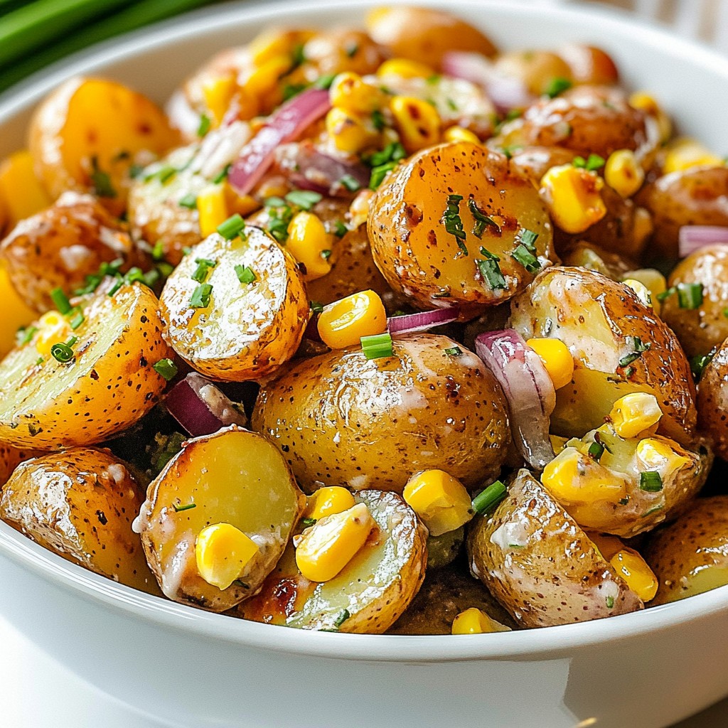Creamy BBQ Roasted Potato Salad Flavorful Side Dish