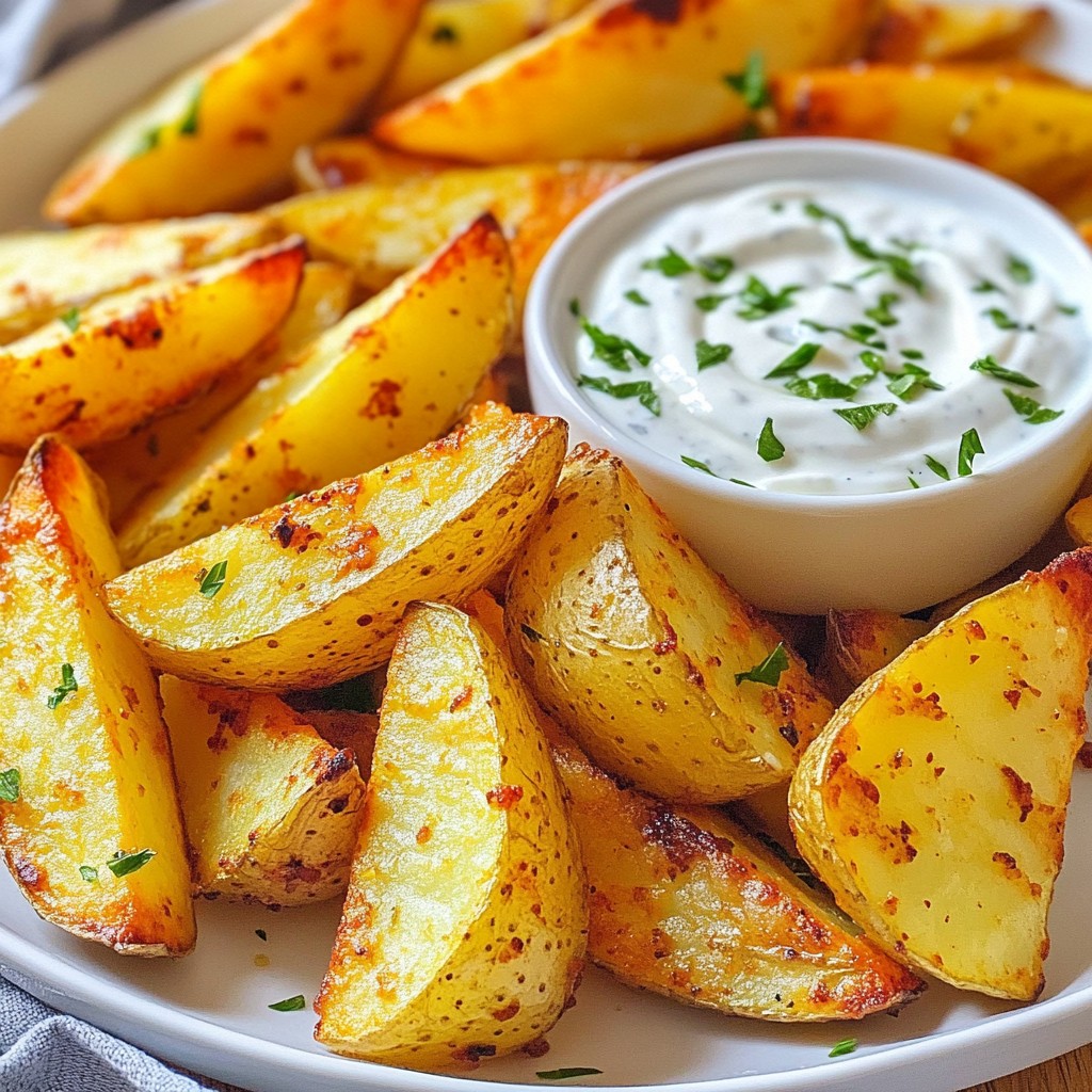 Smoky BBQ Potato Wedges with Delicious Dip Recipe