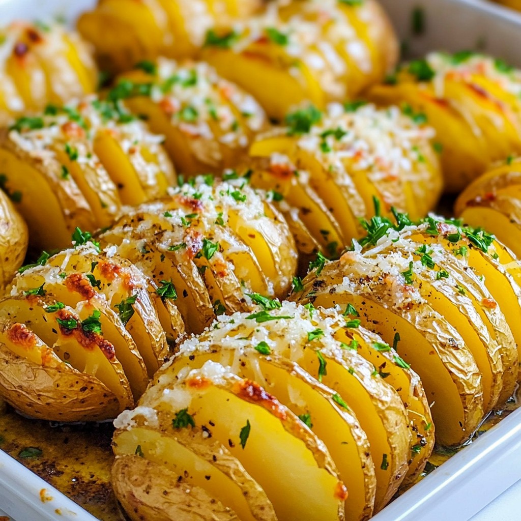 Herb Garlic Hasselback Potatoes Easy and Tasty Delight