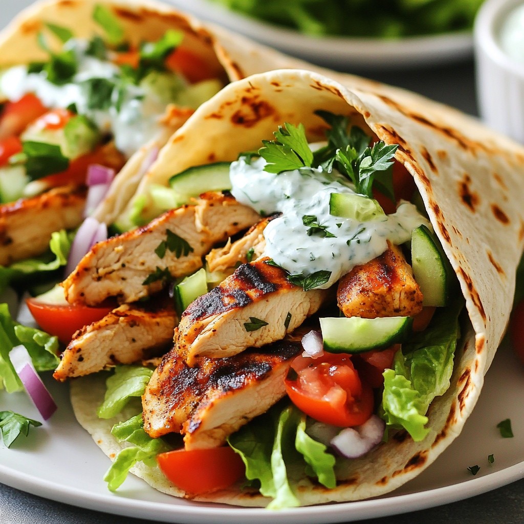 Greek Chicken Gyro Wraps Flavorful and Easy Recipe