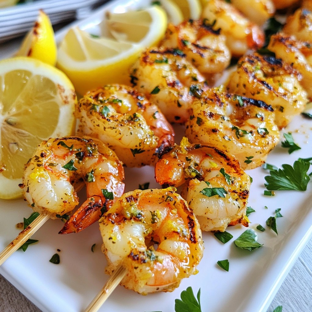 Lemon Herb Grilled Shrimp Skewers Delightful Dish