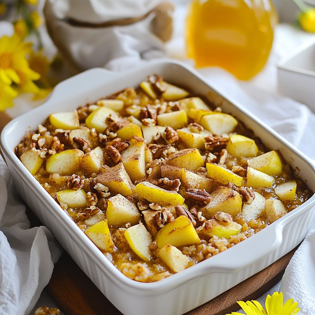 Cinnamon Apple Oatmeal Bake Easy and Tasty Recipe
