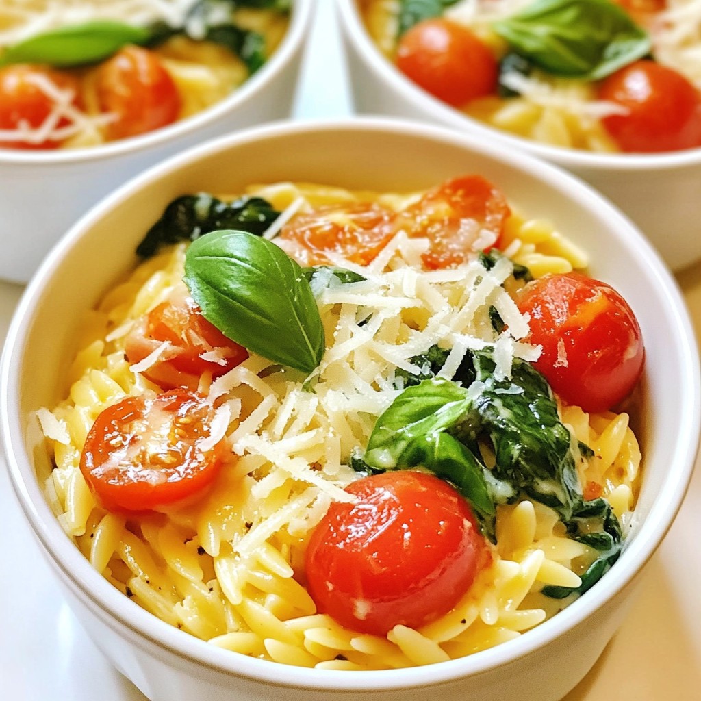 Creamy Tuscan Orzo with Spinach Flavorful Delight