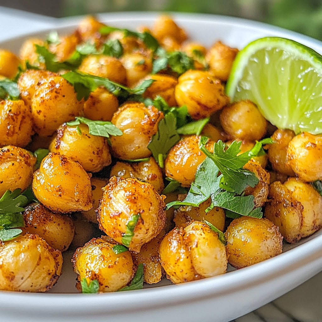 Chili Lime Air Fryer Chickpeas Easy Crunchy Snack