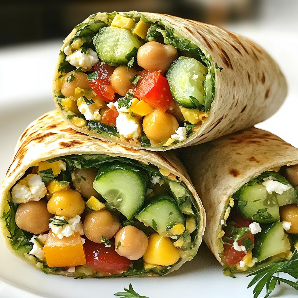 Mediterranean Chickpea Salad Wraps Healthy Delight