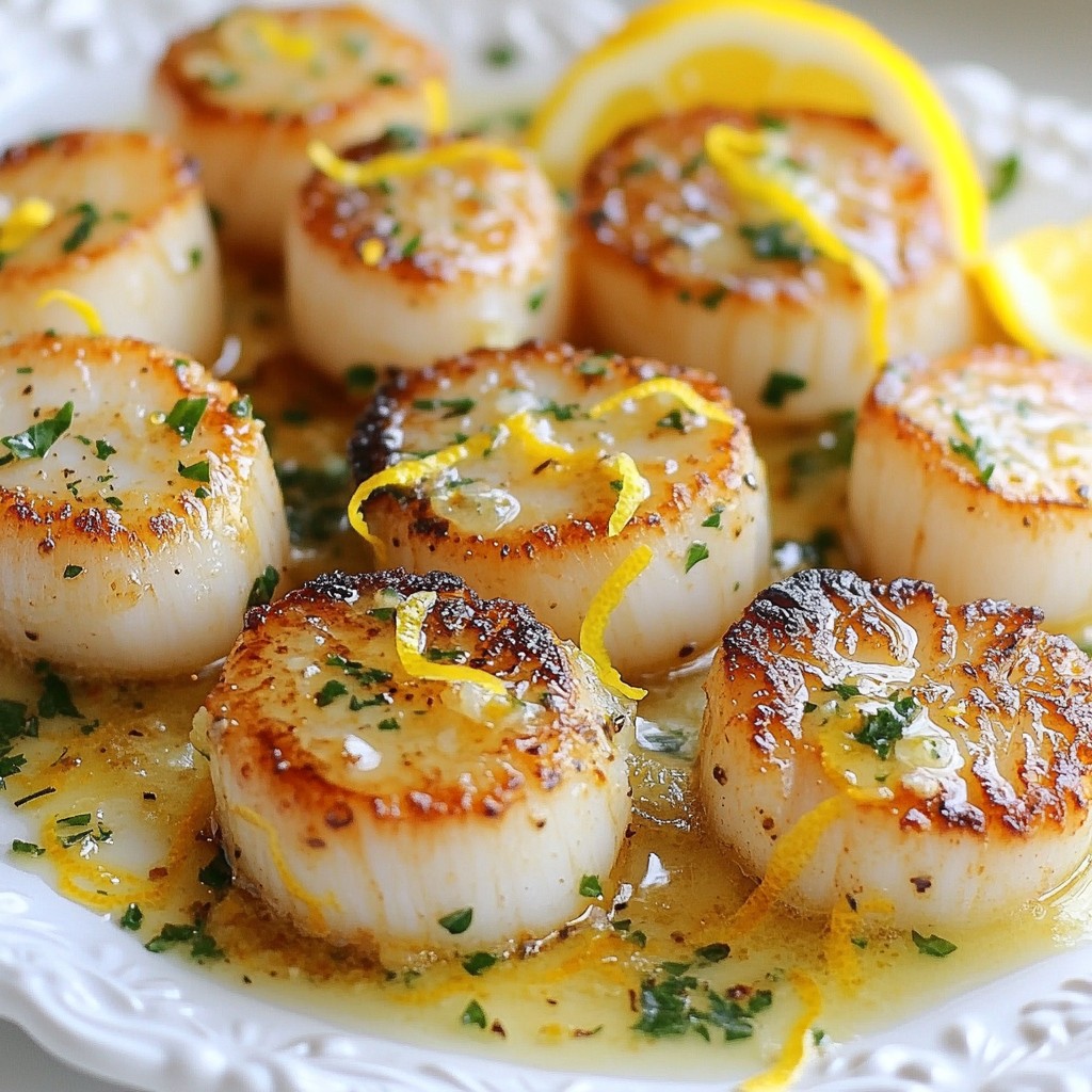 Lemon Garlic Butter Scallops Tasty Seafood Delight