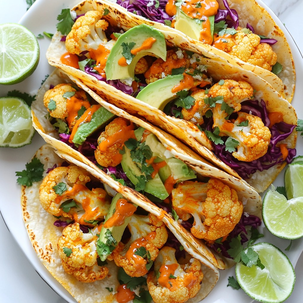 Baked Buffalo Cauliflower Tacos Zesty and Flavorful Meal