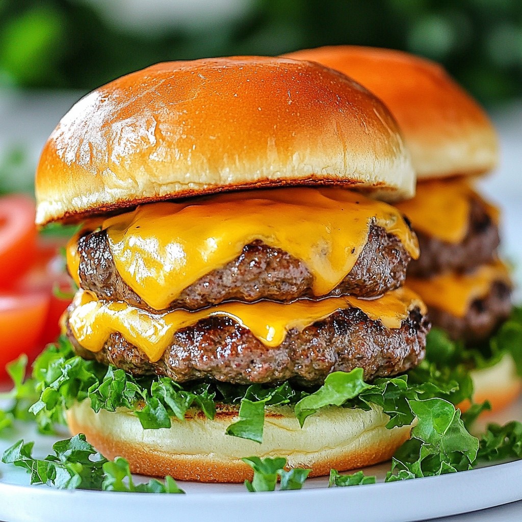Classic Grilled Beef Burgers with Cheddar Delight