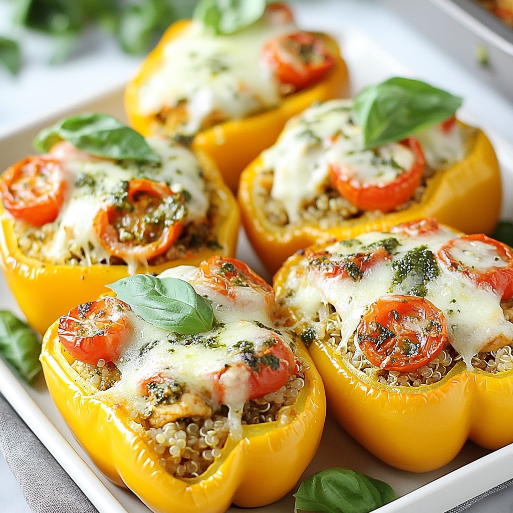 Pesto Chicken Stuffed Peppers Savory and Simple Dish