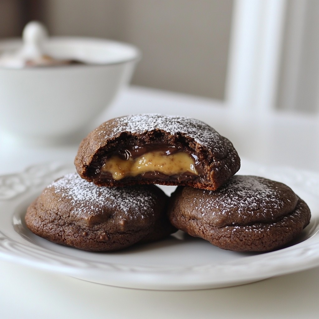 Nutella Stuffed Chocolate Cookies Irresistible Treat