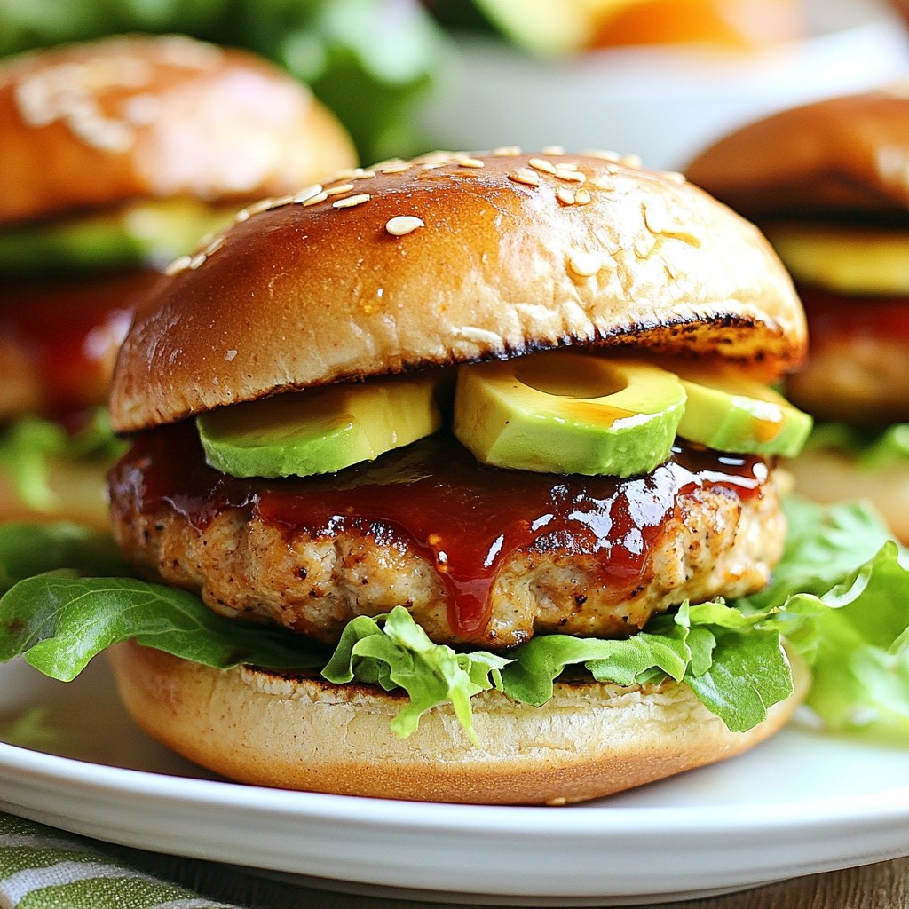 BBQ Turkey Turkey Bacon and Avocado Burgers Delight