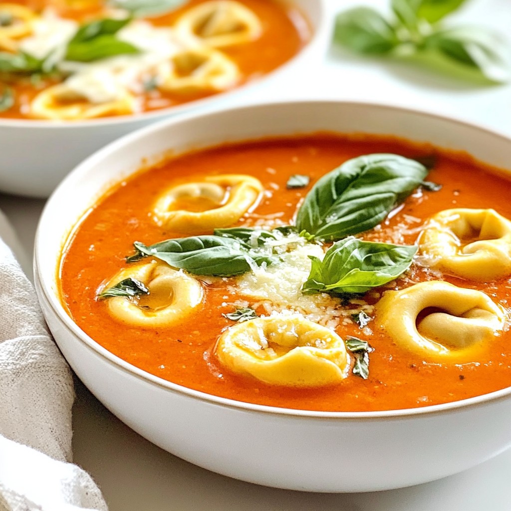 Creamy Tomato Basil Tortellini Soup Comfort Delight