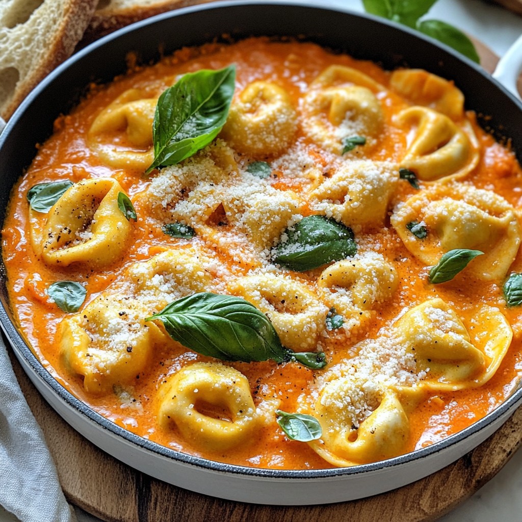 Creamy Tomato Tortellini Skillet Comfort Meal