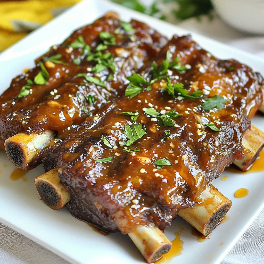 Honey Glazed Barbecue Beef Ribs Tasty and Simple Dish