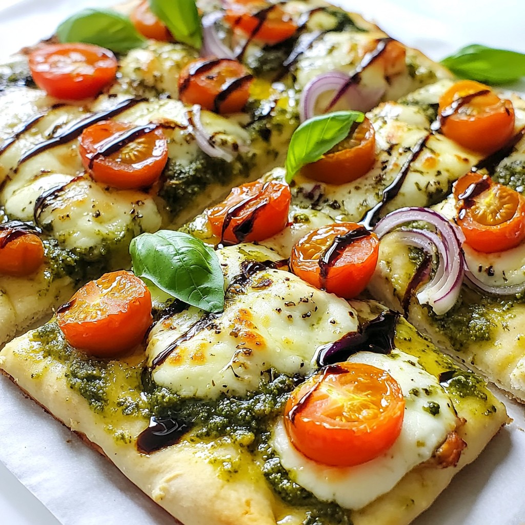Pesto Chicken Flatbread Deliciously Simple Recipe