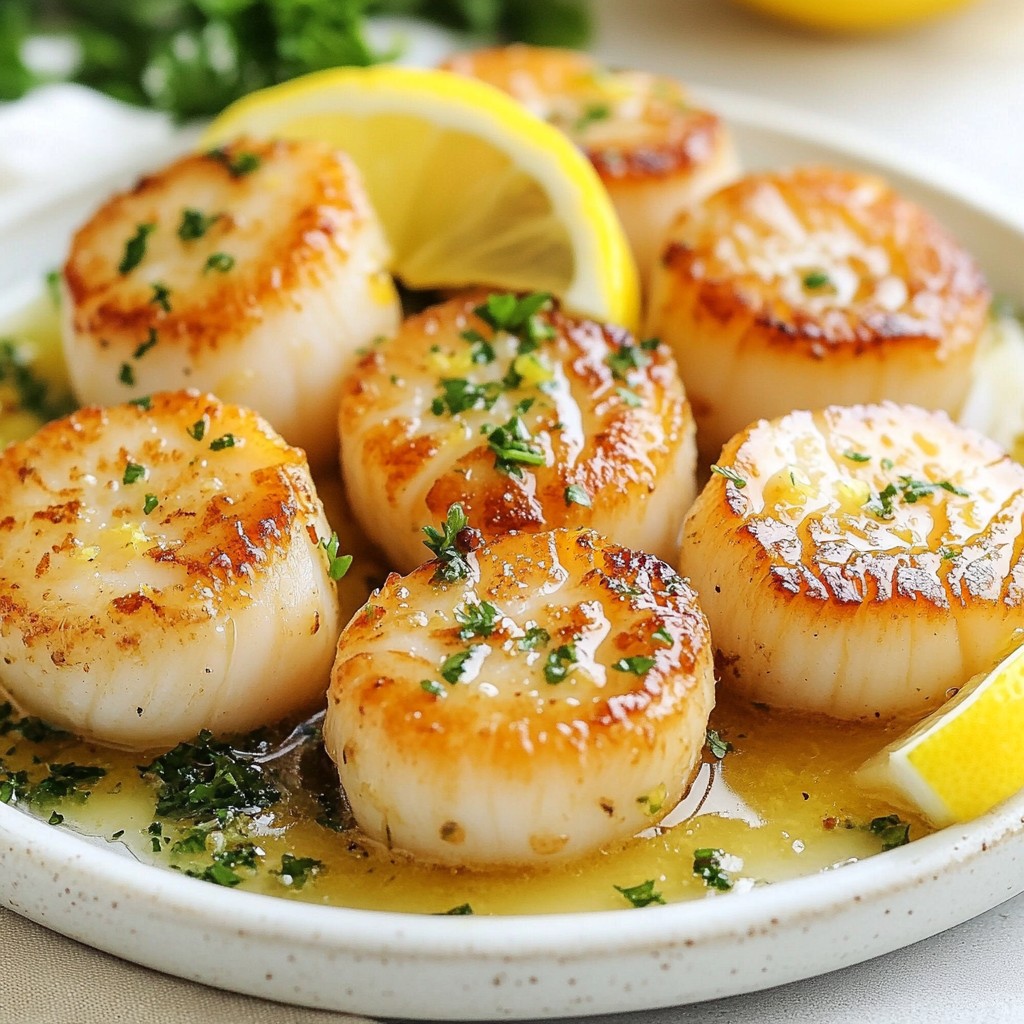 Lemon Garlic Butter Scallops Deliciously Cooked Meal
