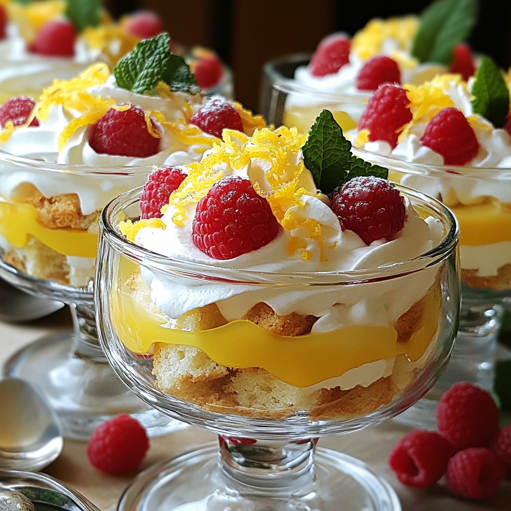 Lemon Raspberry Trifle Delightful and Light Dessert