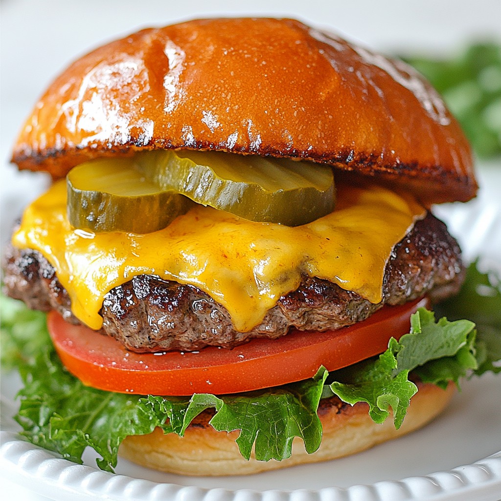 Classic Grilled Beef Burgers with Cheddar Delight