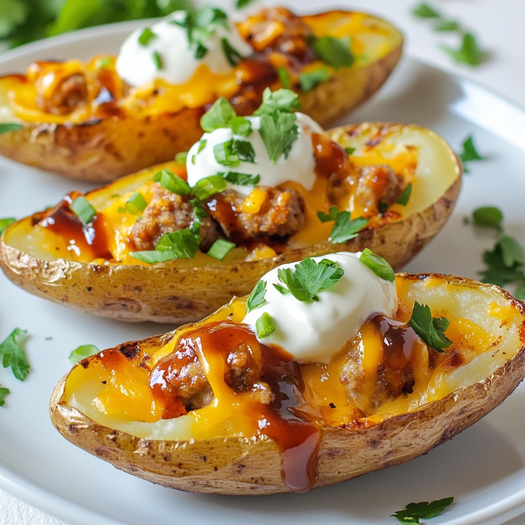 Crispy BBQ Grilled Potato Skins Easy and Flavorful Dish