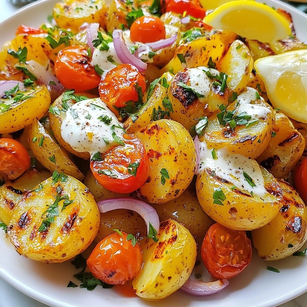 Barbecue Grilled Potato Salad with Herbs Delight