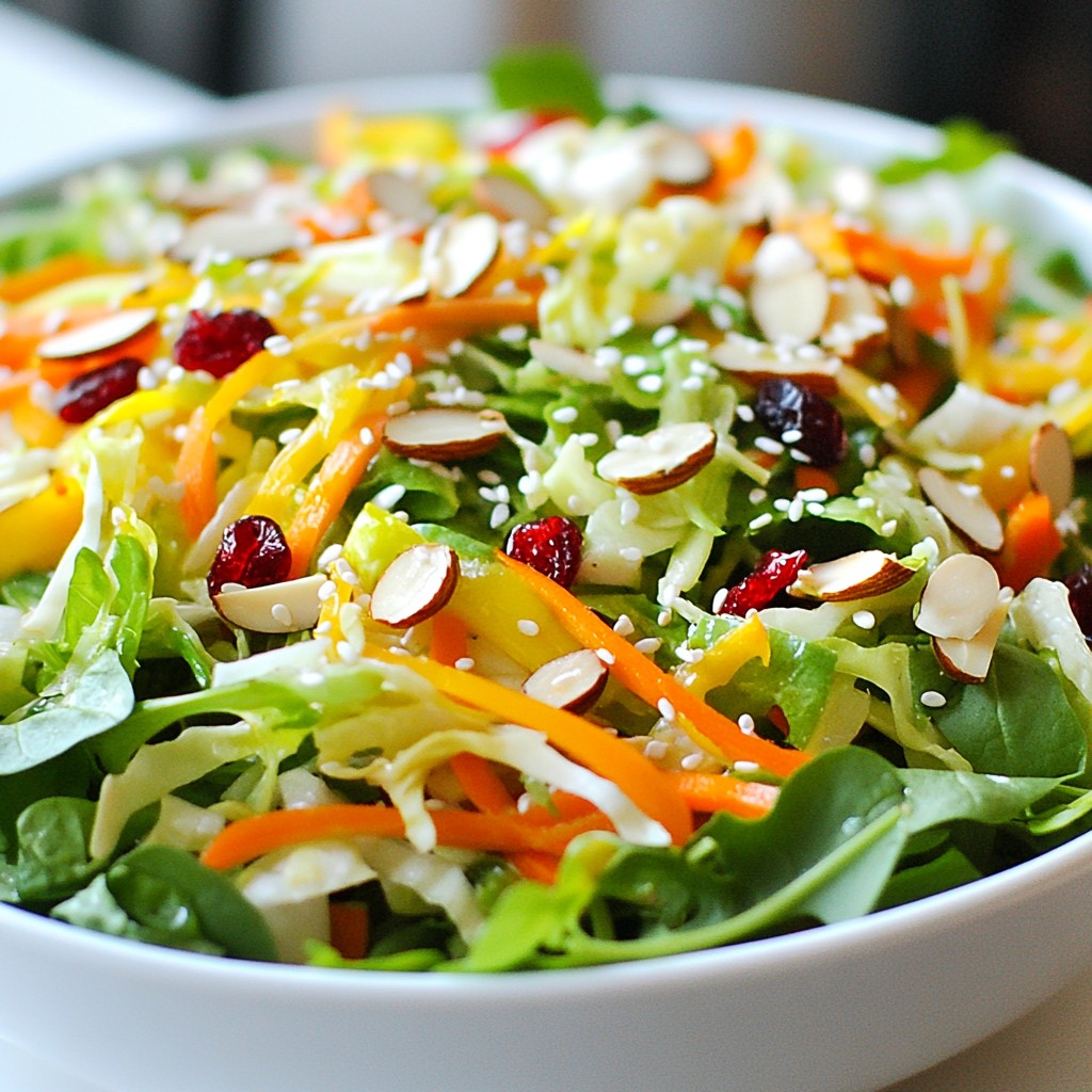 Honey Sesame Crunch Salad Fresh and Flavorful Dish
