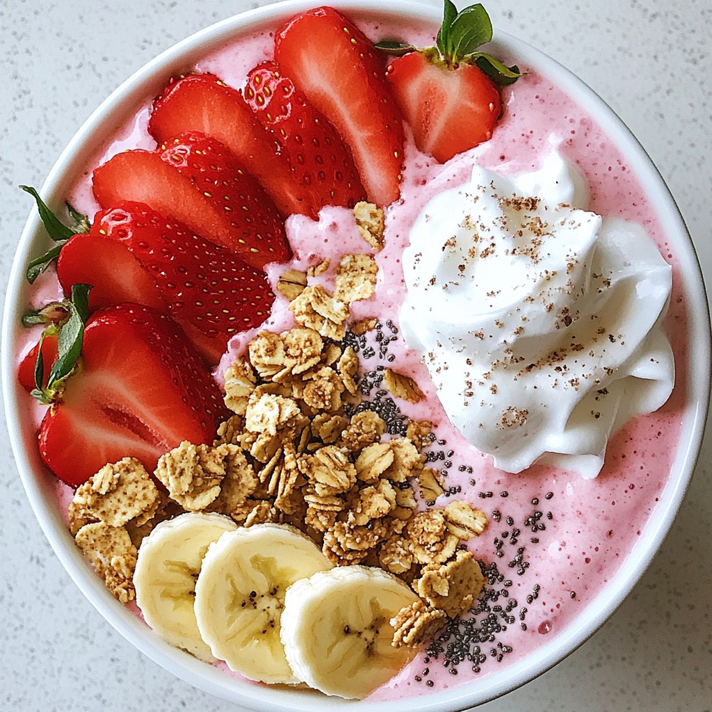 Strawberry Cheesecake Smoothie Bowl Delightful Recipe