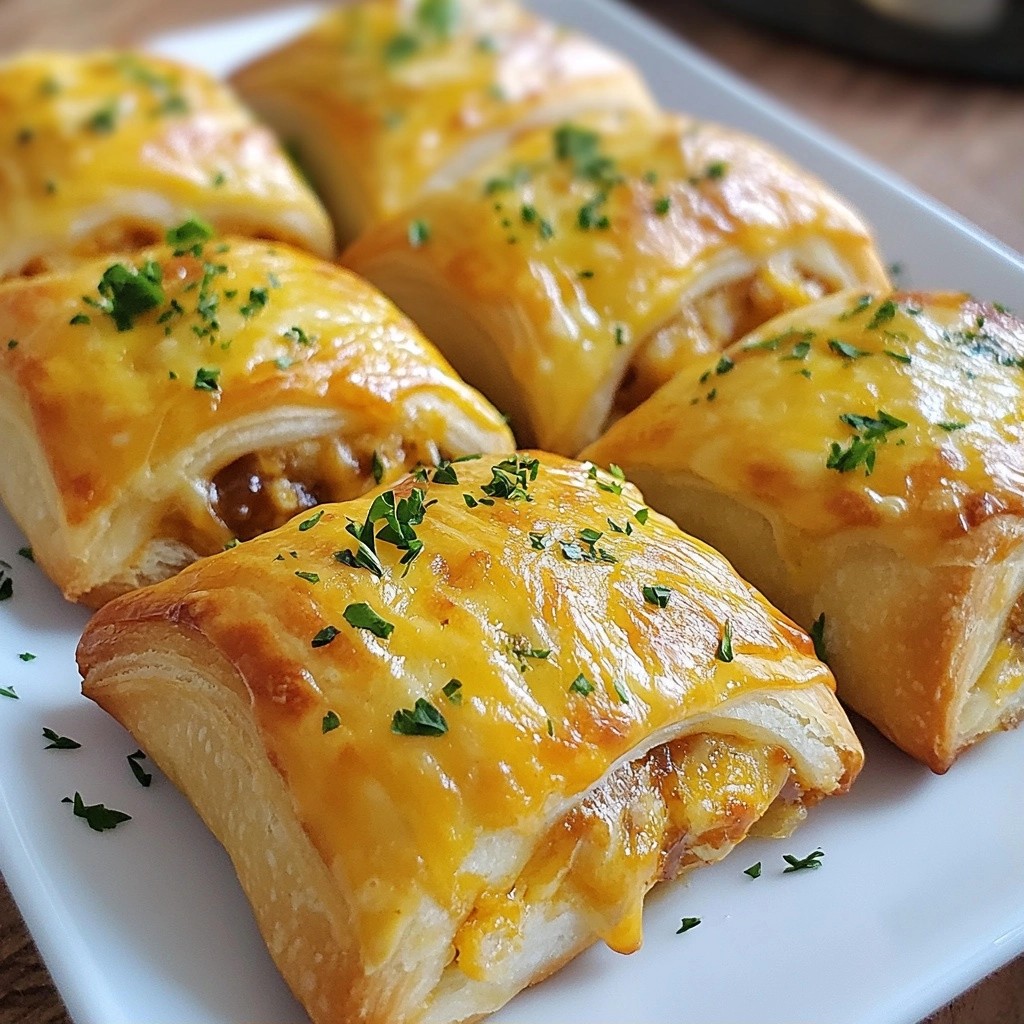 Cheesy BBQ Chicken Sausage Roll-Ups Simple Delight