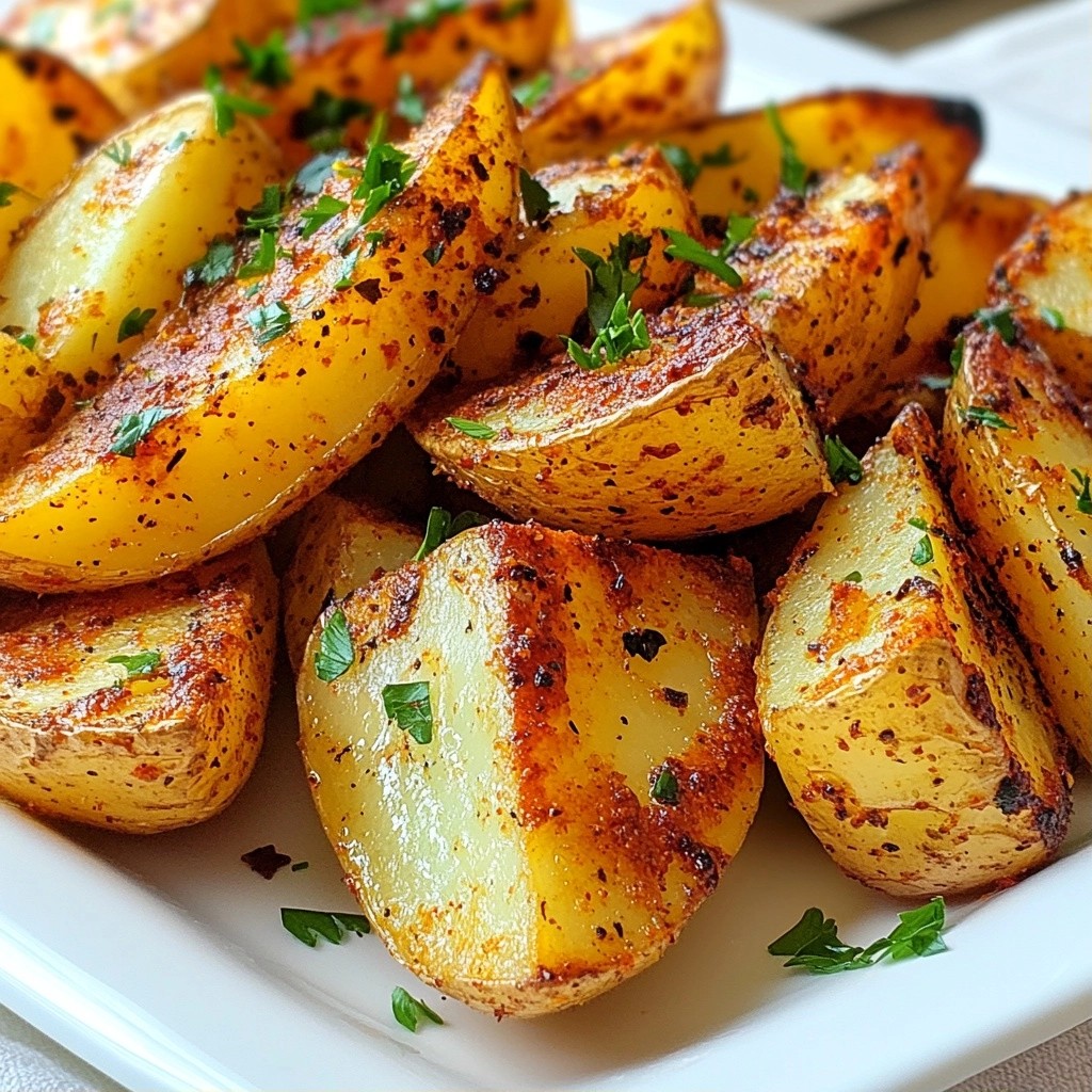 Crispy Barbecue Seasoned Potato Wedges Simple Delight