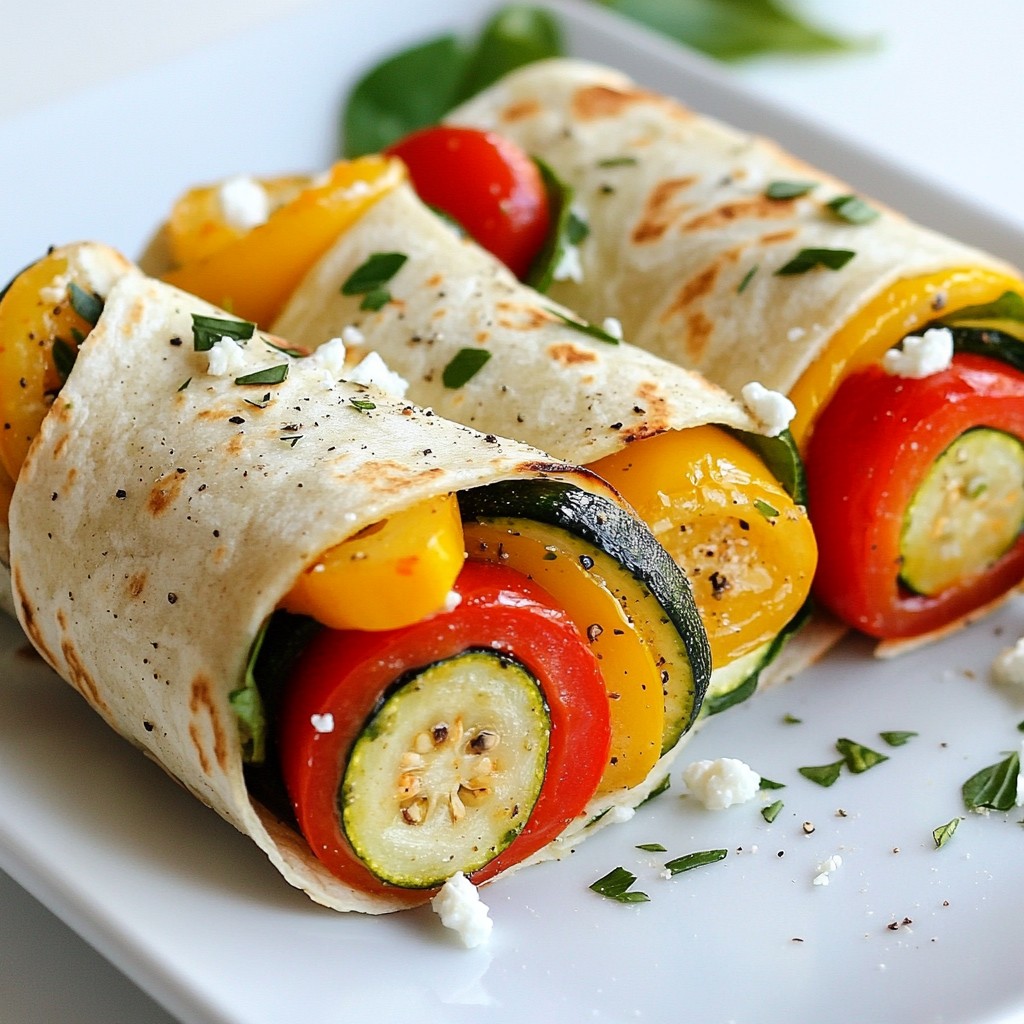 Roasted Veggie Hummus Wraps Fresh and Flavorful Delight