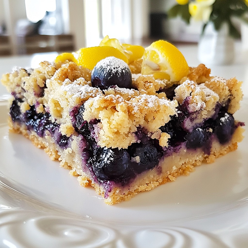 Lemon Blueberry Crumble Bars Simple and Delicious Treat
