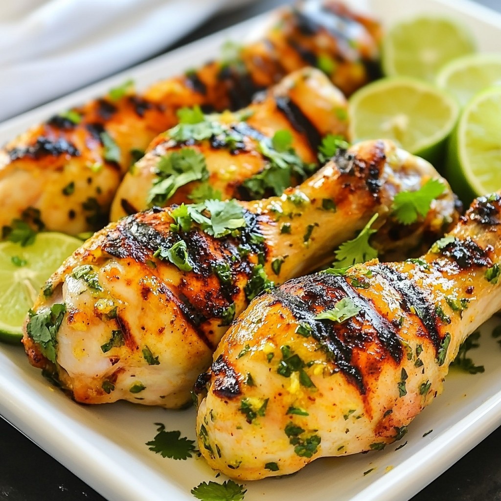 Cilantro Lime Grilled Chicken Drumsticks Delight