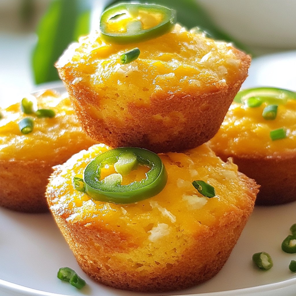 Cheddar Jalapeño Cornbread Muffins Flavorful Treat