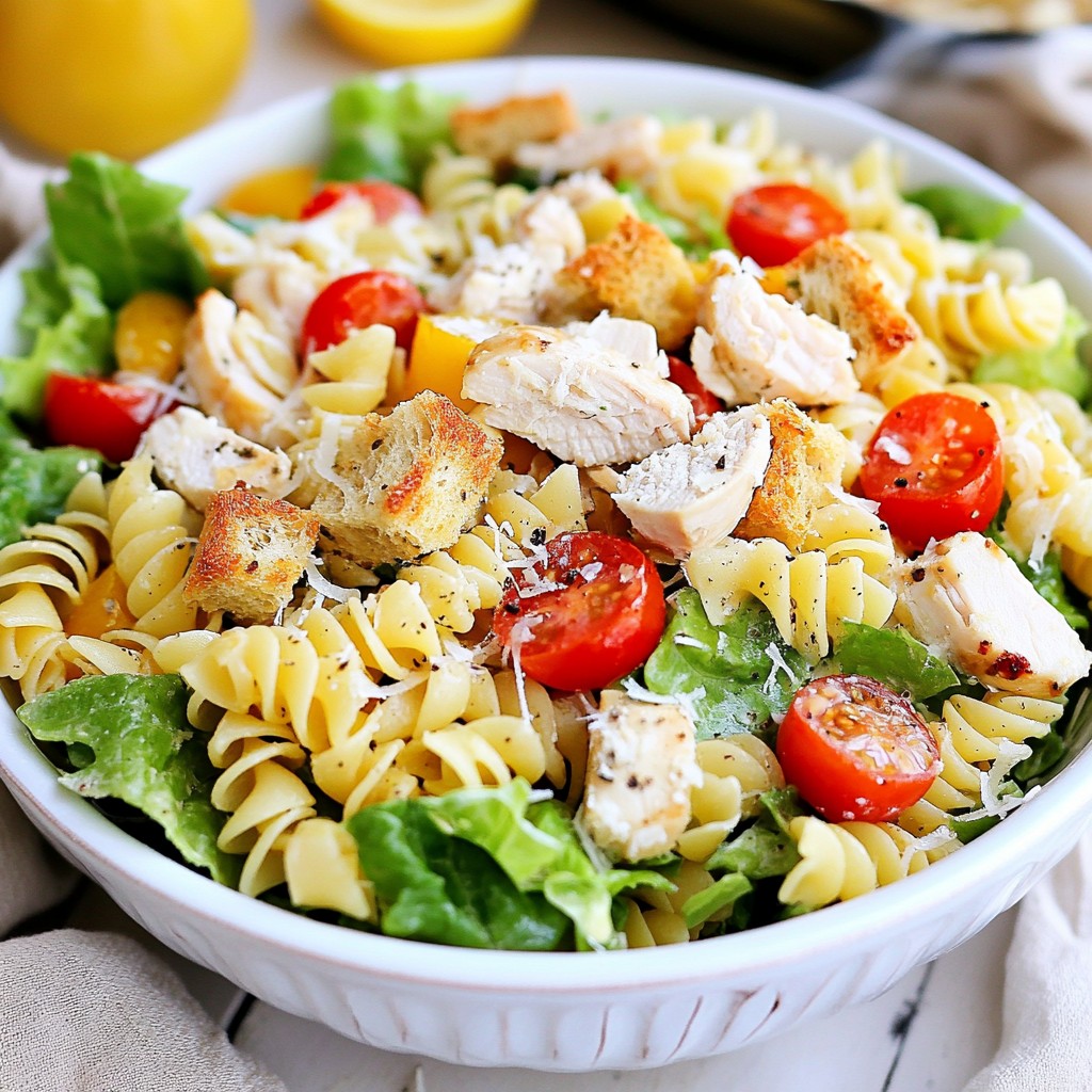Chicken Caesar Pasta Salad Tasty and Easy Recipe