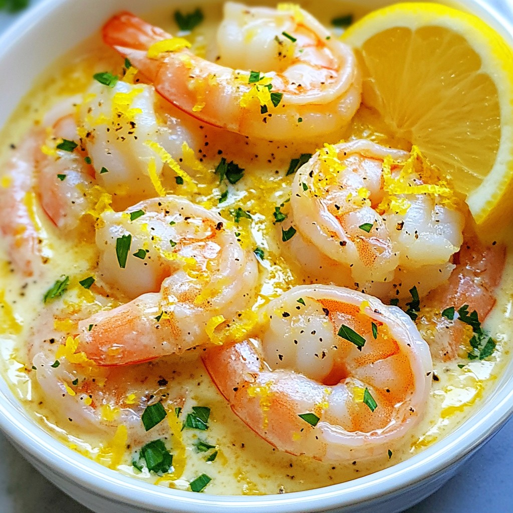 Creamy Lemon Garlic Shrimp Flavorful and Easy Recipe