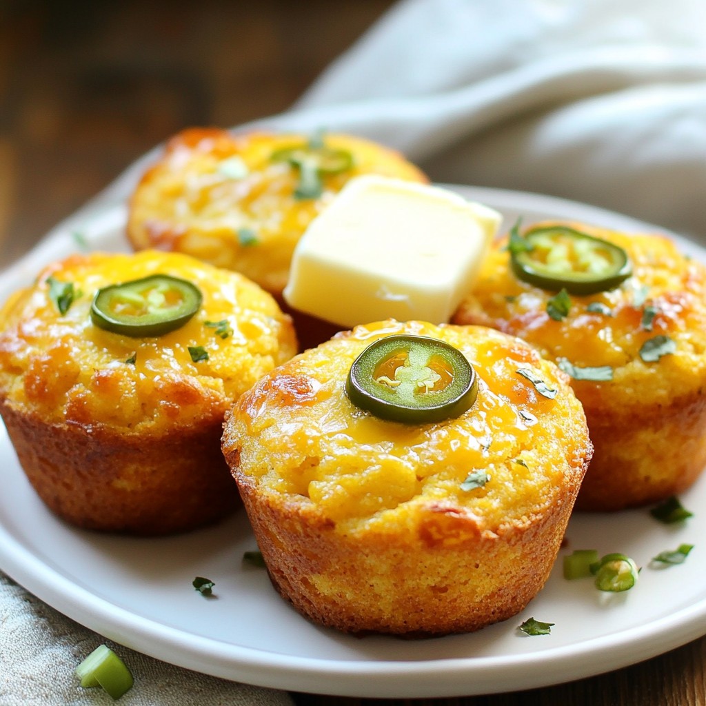 Jalapeño Cheddar Cornbread Muffins Savory and Simple
