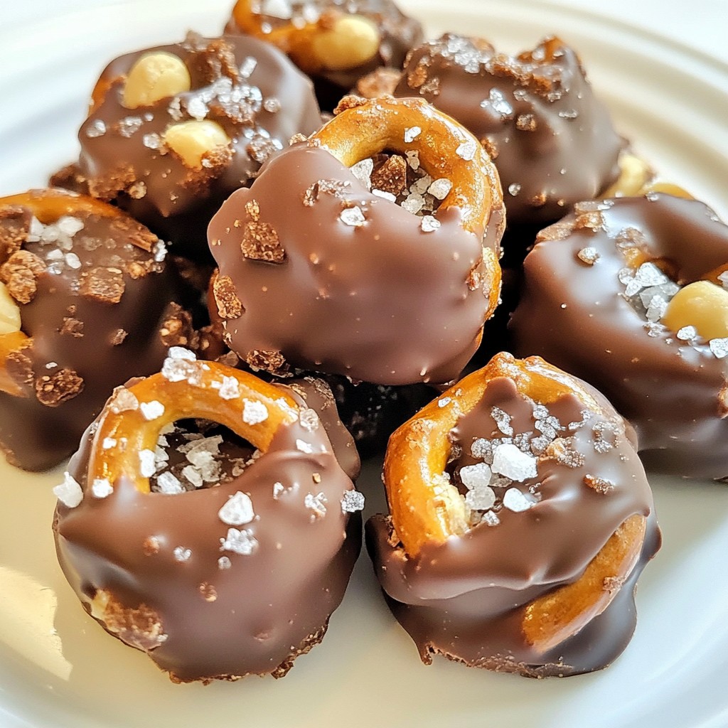 Chocolate Covered Pretzel Peanut Clusters Delightful Treat