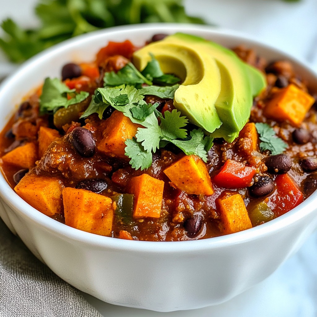 Vegan Sweet Potato Black Bean Chili Flavorful Meal
