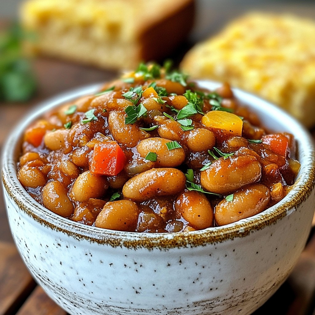 Smokey BBQ Baked Beans Flavorful Side Dish Recipe