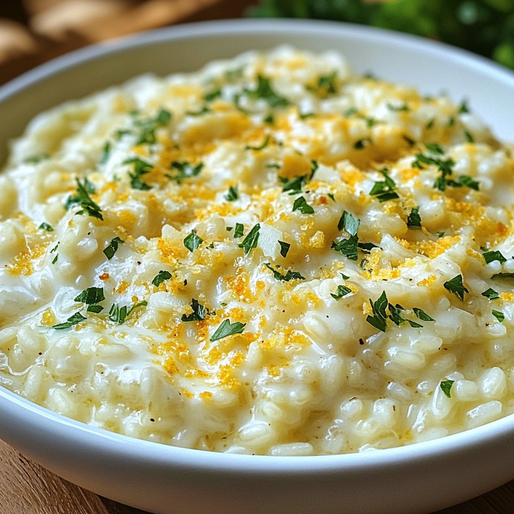 Creamy Garlic Parmesan Risotto Simple and Tasty Dish