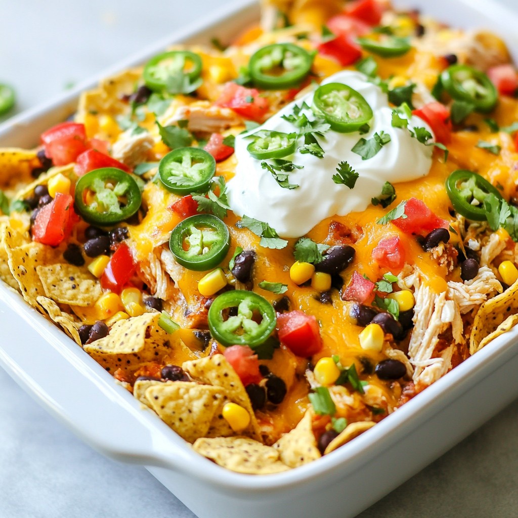Loaded Chicken Nacho Casserole Tasty Family Meal