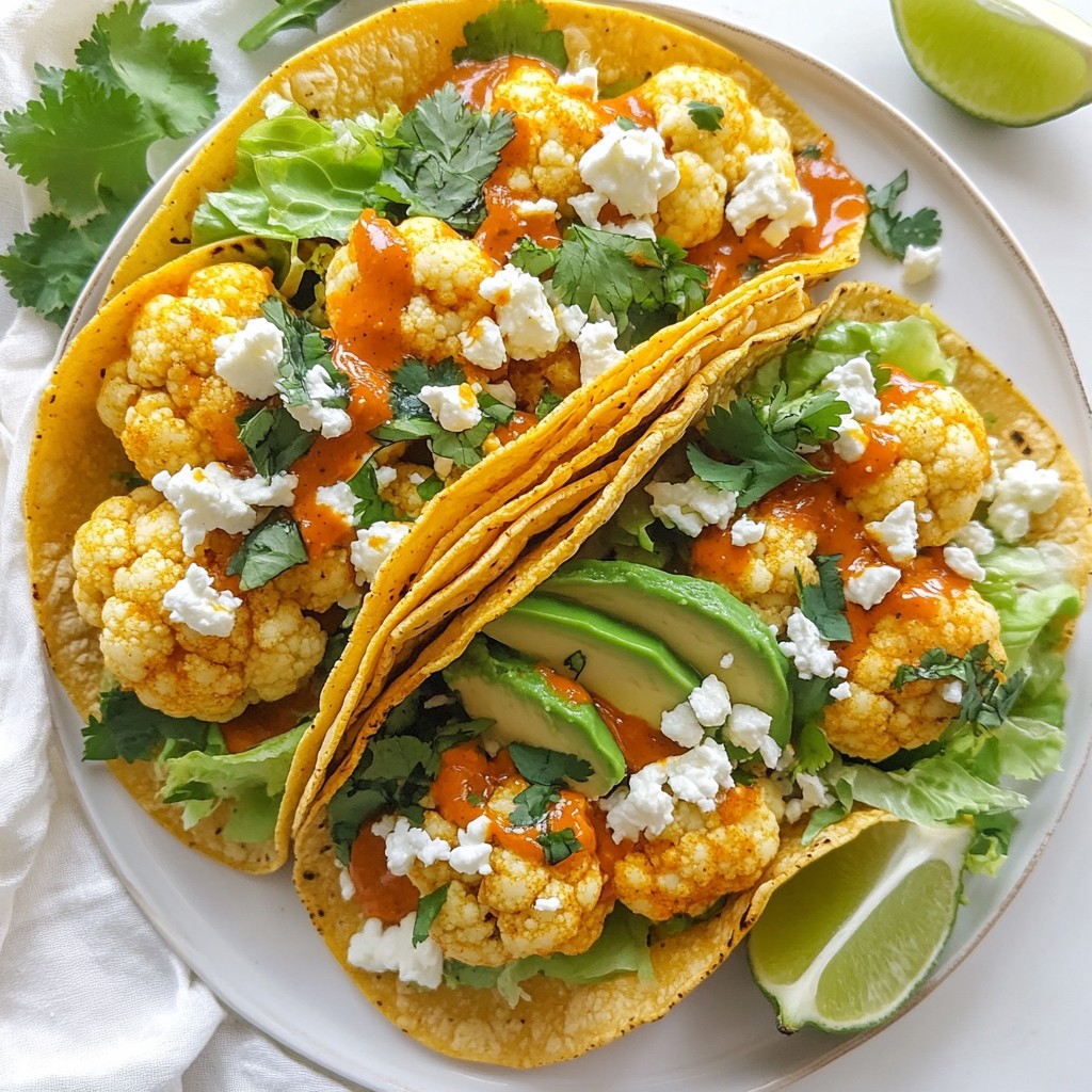 Buffalo Cauliflower Tacos Tasty and Easy Recipe